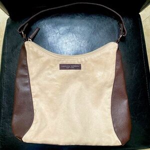 Carolina Herrera Vintage Suede and Leather Bag